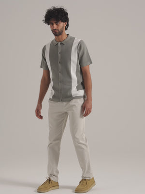 Knitted Panel Polo