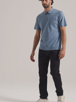 Zip neck Pique Polo