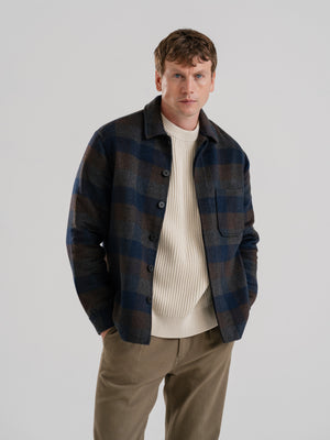 Wool Check Overshirt
