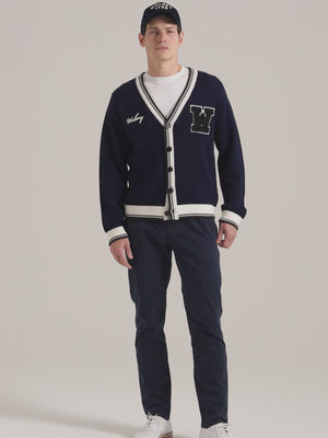 Golf Club Merino Wool Cardigan
