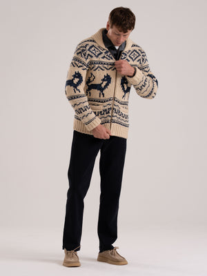 The Intarsia Shawl Cardigan