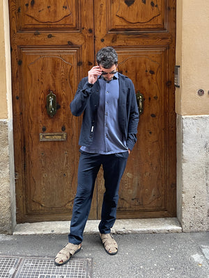 Seersucker Tapered Trousers