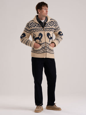 The Intarsia Shawl Cardigan