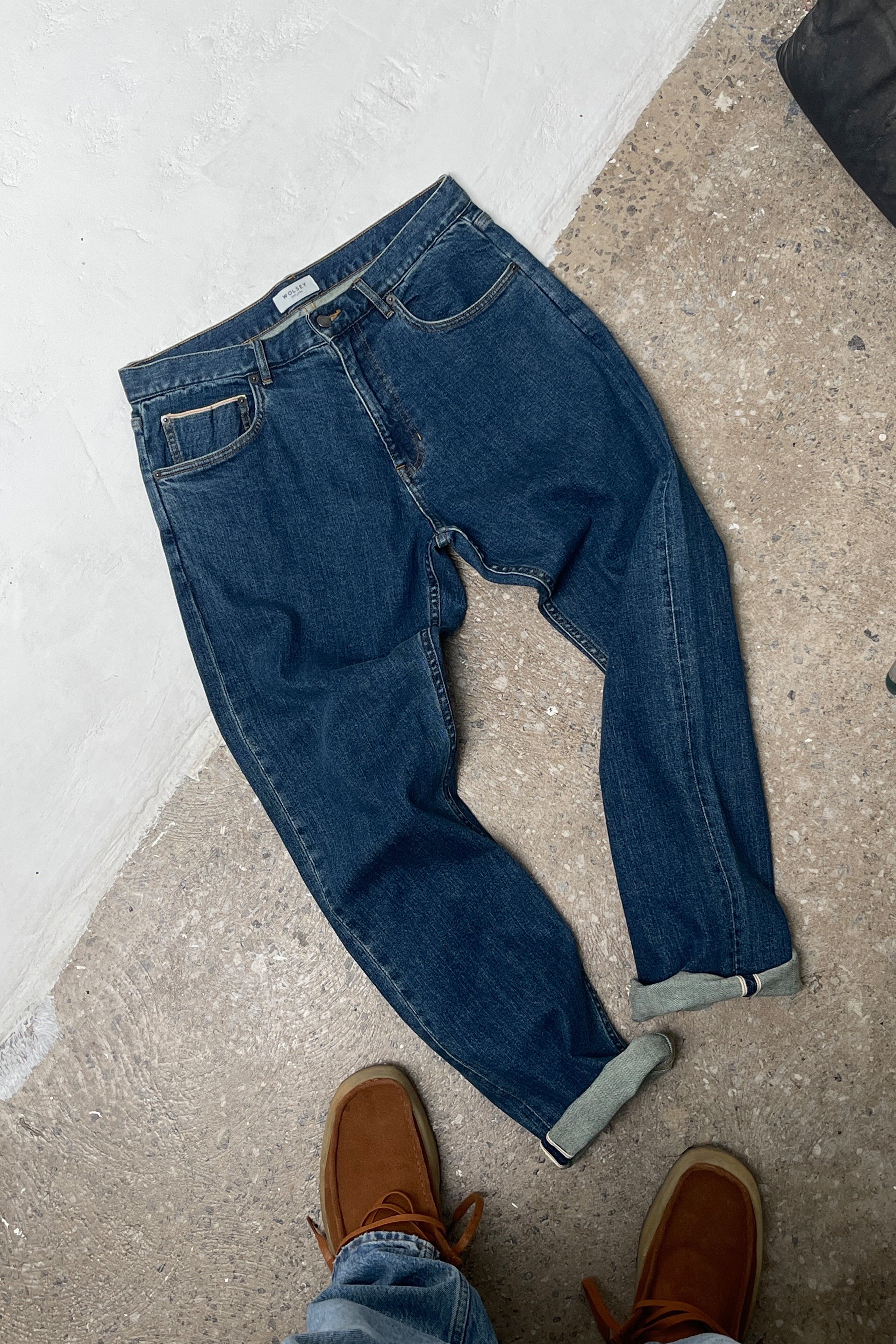 パンツ noid. marble blue skinny denim archive The 1755 Selvedge Jean Regular — Wolsey