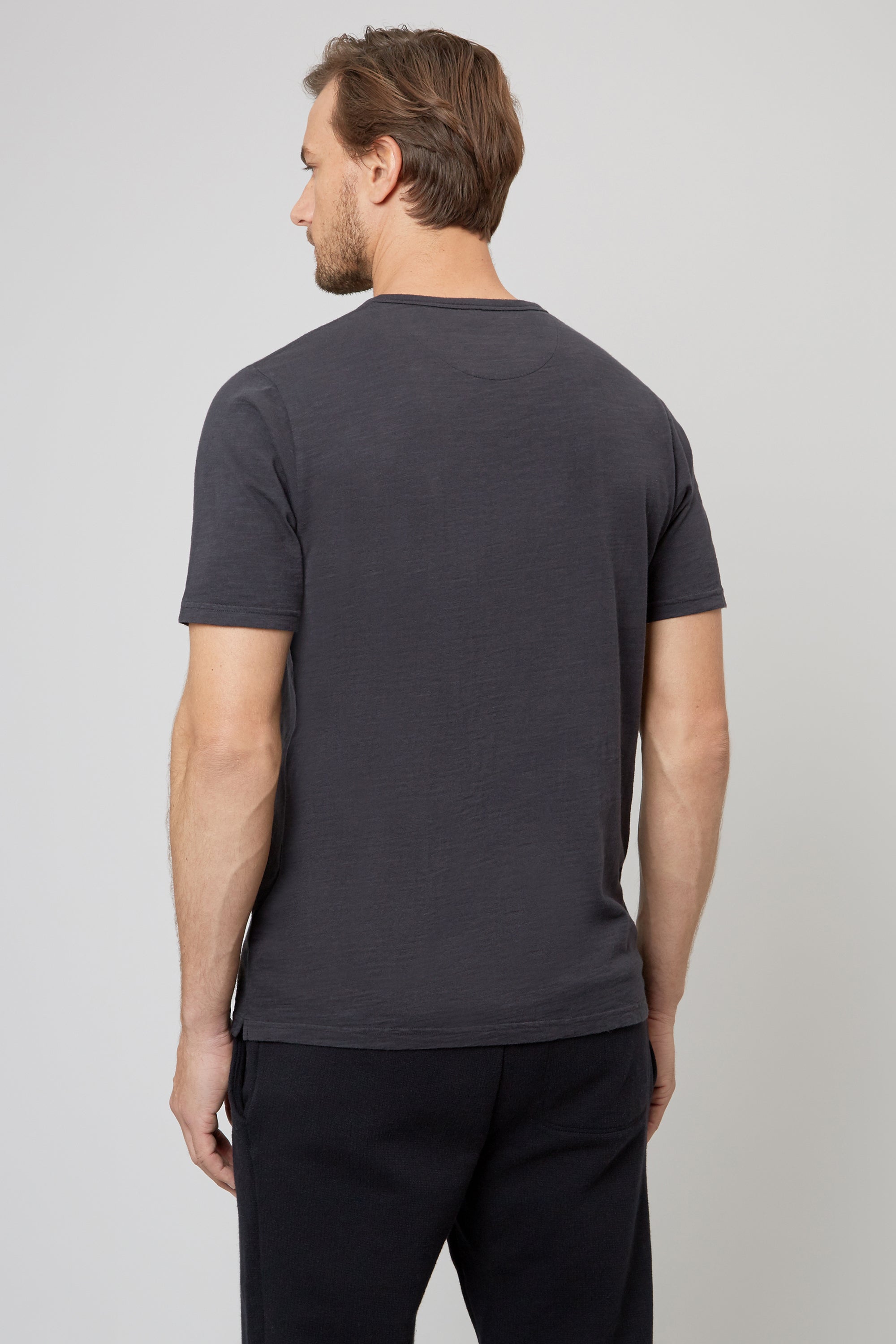 トップス AS''ON DALLY SHIRRING T / CHARCOAL SHIRRING HALF ZIP-UP JERSEY TEE - mahagrid | 60% - Asian